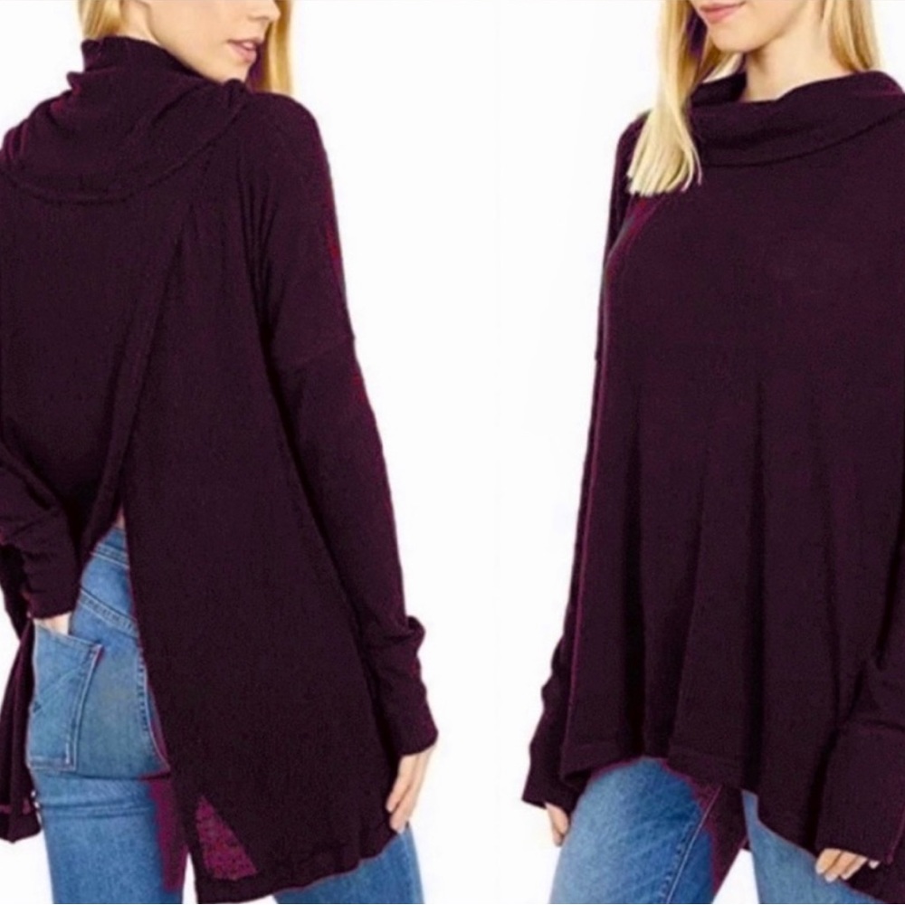 NWT Free People Juicy Long Sleeve Date Night Waffle Knit Womens Size Large